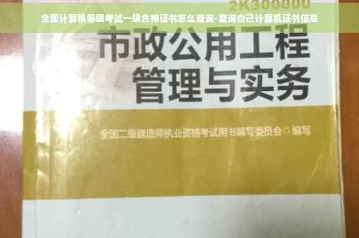 全国计算机等级考试一级合格证书怎么查询-查询自己计算机证书信息
