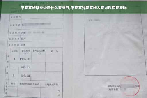 中专文秘毕业证是什么专业的,中专文凭是文秘大专可以换专业吗