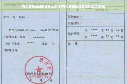 有大专毕业证能做什么工作(有大专毕业证能做什么工作呢)
