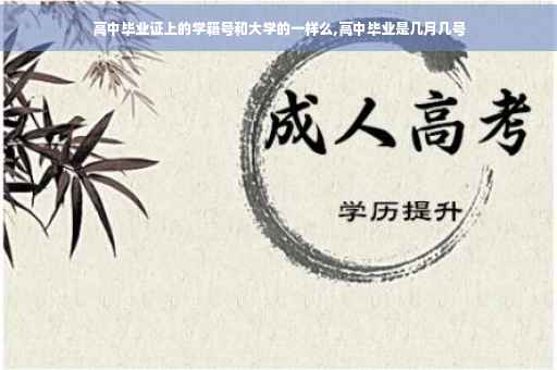 高中毕业证上的学籍号和大学的一样么,高中毕业是几月几号
