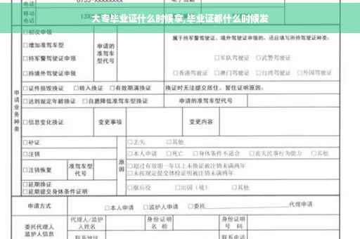 大专毕业证什么时候拿,毕业证都什么时候发