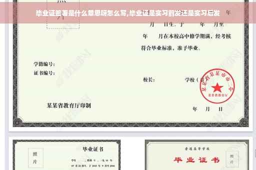 毕业证签署是什么意思呀怎么写,毕业证是实习前发还是实习后发