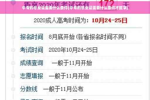 中专的毕业证需要什么条件(中专的毕业证需要什么条件才能拿)