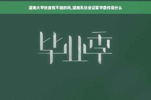 湖南大学伙食有不辣的吗,湖南无毕业证留学条件是什么