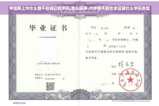 学信网上为什么查不到自己的学历,怎么回事-大学拿不到毕业证算什么学历类型
