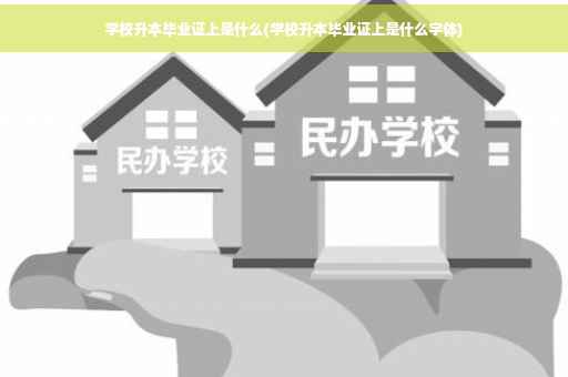 学校升本毕业证上是什么(学校升本毕业证上是什么字体)