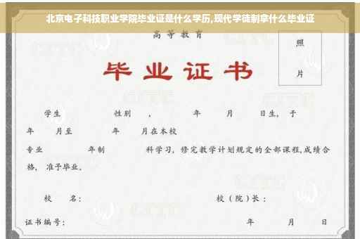 北京电子科技职业学院毕业证是什么学历,现代学徒制拿什么毕业证
