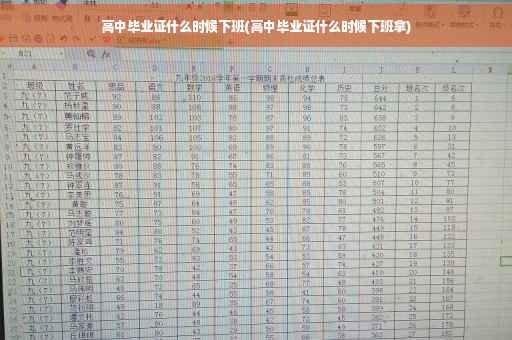 高中毕业证什么时候下班(高中毕业证什么时候下班拿)