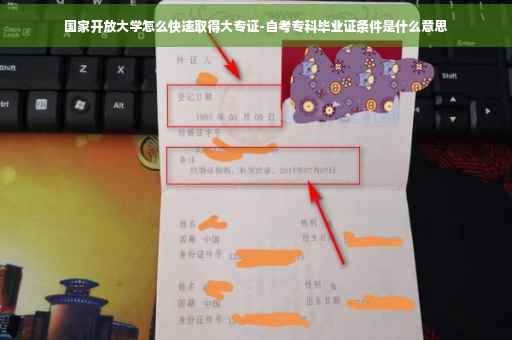 国家开放大学怎么快速取得大专证-自考专科毕业证条件是什么意思
