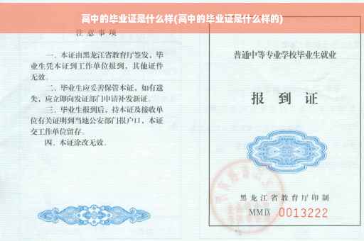 高中的毕业证是什么样(高中的毕业证是什么样的)
