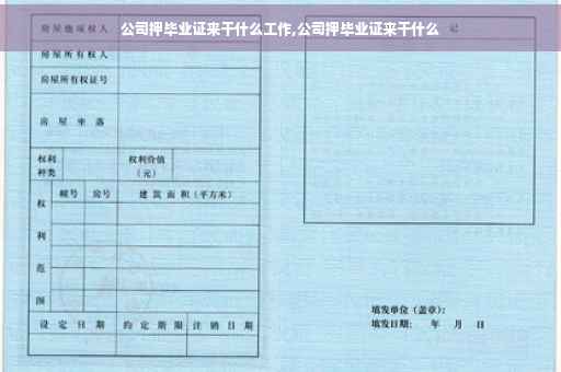 公司押毕业证来干什么工作,公司押毕业证来干什么