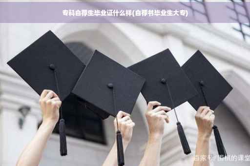 专科自荐生毕业证什么样(自荐书毕业生大专)