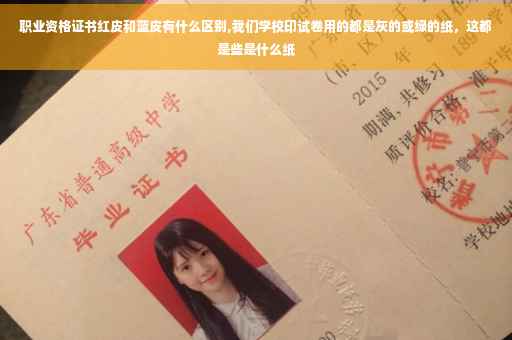 职业资格证书红皮和蓝皮有什么区别,我们学校印试卷用的都是灰的或绿的纸，这都是些是什么纸