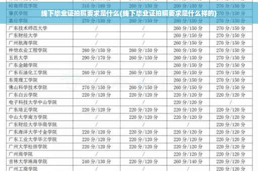 线下毕业证拍照要求是什么(线下毕业证拍照要求是什么样的)