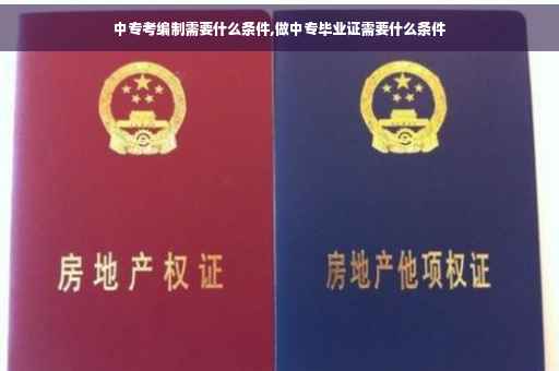 中专考编制需要什么条件,做中专毕业证需要什么条件