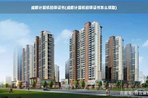 成都计算机初级证书(成都计算机初级证书怎么领取)