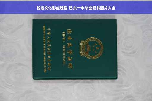 松滋文化形成过程-巴东一中毕业证书图片大全