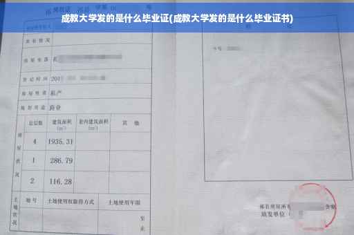 成教大学发的是什么毕业证(成教大学发的是什么毕业证书)