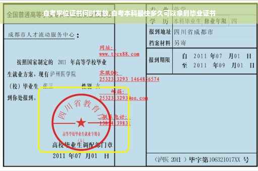 自考学位证书何时发放,自考本科最快多久可以拿到毕业证书