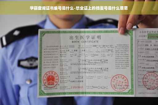 学籍查询证书编号是什么-毕业证上的档案号是什么意思