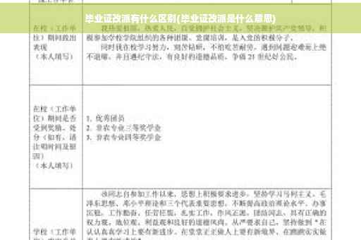 毕业证改派有什么区别(毕业证改派是什么意思)