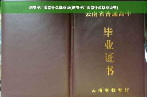 进电子厂要带什么毕业证(进电子厂要带什么毕业证书)