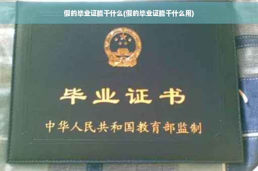 假的毕业证能干什么(假的毕业证能干什么用)