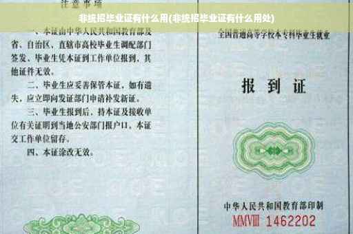 非统招毕业证有什么用(非统招毕业证有什么用处)