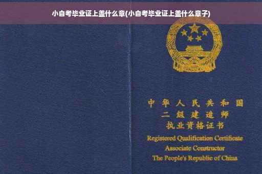 小自考毕业证上盖什么章(小自考毕业证上盖什么章子)