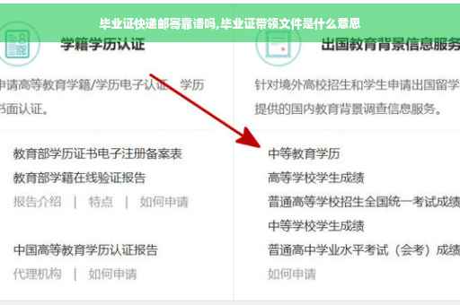 毕业证快递邮寄靠谱吗,毕业证带领文件是什么意思
