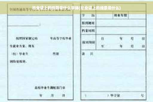 毕业证上的纹路是什么字体(毕业证上的线条是什么)