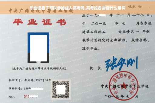 毕业证丢了可以参加成人高考吗,高考报名需要什么条件