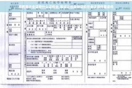 招聘用毕业证带什么证件去,面试让带身份证和毕业证原件靠谱吗
