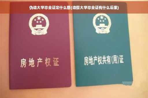 伪造大学毕业证定什么罪(造假大学毕业证有什么后果)