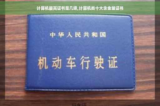 计算机最高证书是几级,计算机类十大含金量证书