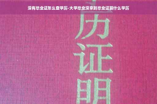 没有毕业证怎么查学历-大学毕业没拿到毕业证算什么学历