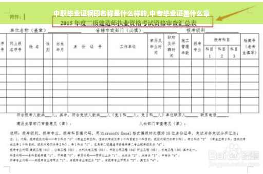 中职毕业证钢印名称是什么样的,中专毕业证盖什么章