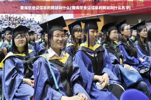 查询毕业证信息的网站叫什么(查询毕业证信息的网站叫什么名字)
