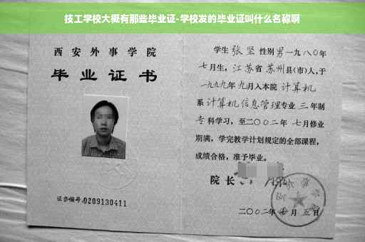 技工学校大概有那些毕业证-学校发的毕业证叫什么名称啊