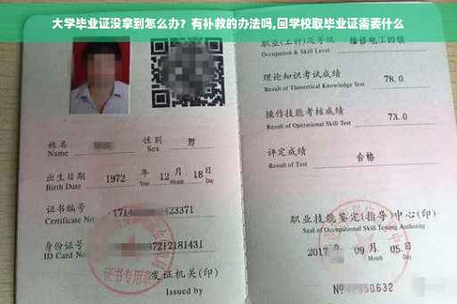大学毕业证没拿到怎么办？有补救的办法吗,回学校取毕业证需要什么