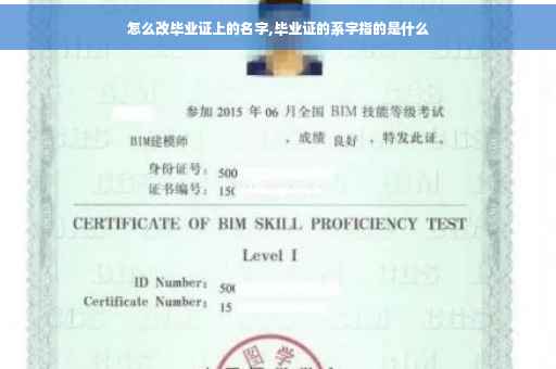 怎么改毕业证上的名字,毕业证的系字指的是什么