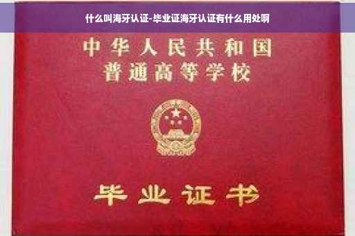 什么叫海牙认证-毕业证海牙认证有什么用处啊