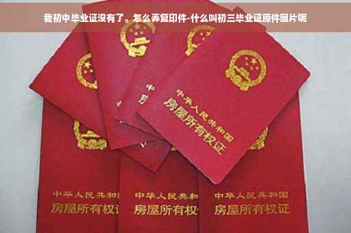 我初中毕业证没有了。怎么弄复印件-什么叫初三毕业证原件图片呢