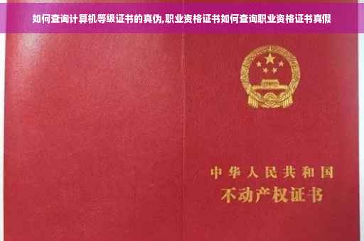 如何查询计算机等级证书的真伪,职业资格证书如何查询职业资格证书真假