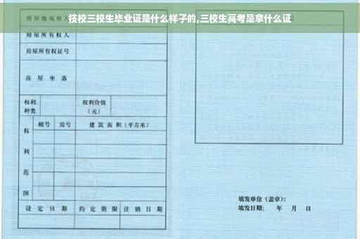 技校三校生毕业证是什么样子的,三校生高考是拿什么证