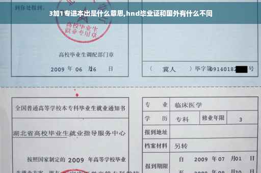 3加1专进本出是什么意思,hnd毕业证和国外有什么不同