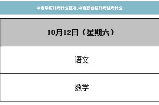 中专学历能考什么证书,中专职业技能考试考什么