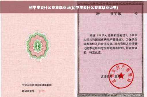 初中生要什么专业毕业证(初中生要什么专业毕业证书)