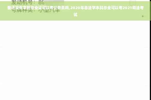 我还没有拿到毕业证可以考公务员吗,2020年非法学本科毕业可以考2021司法考试