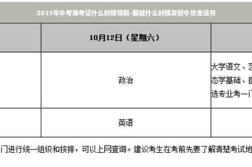 2023年中考准考证什么时候领取-聊城什么时候发初中毕业证书